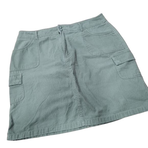 Eddie Bauer Dresses & Skirts - Eddie Bauer Cargo Skirt Olive Green Size 16R